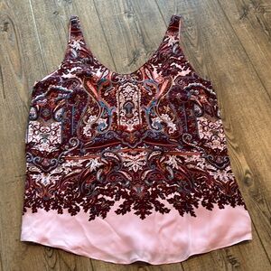 J. Crew Silk Paisley Blouse Tank Top Size 8